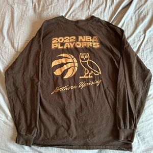 OVO Octobers Very Own X Raptors Playoffs Black Long Sleeve Shirt XL